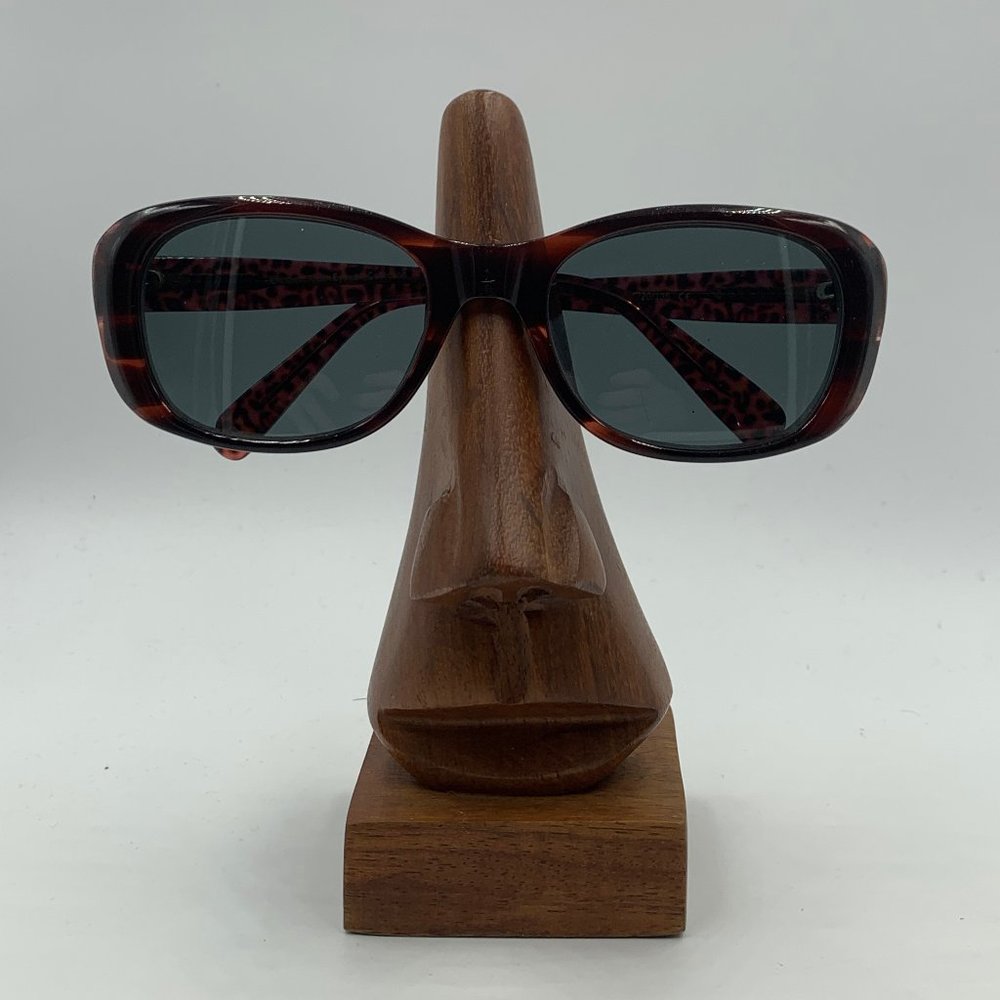 Elizabeth Arden Burgundy Oval Cat-Eye Sunglasses